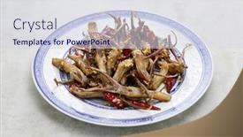  Presentation with tongue - Slide set with sichuan-hot-and-spicy-duck background and a  colored foreground