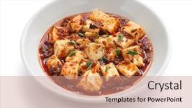  Presentation with chinese food - Cool new presentation theme with sichuan mapo tofu chinese food backdrop and a coral colored foreground