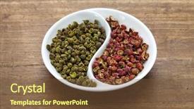  Presentation with sichuan pepper - Theme with sichuan pepper green and red background and a  colored foreground