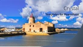  Presentation with travel - Slide set consisting of sicily-island-italy-travel background and a light blue colored foreground