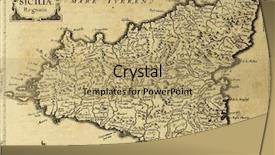  Presentation with old map - Slides having sicily old map may be background and a coral colored foreground