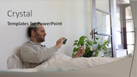  Presentation with covid bed - Audience pleasing slide set consisting of sick-caucasian-man-spending-time backdrop and a light gray colored foreground