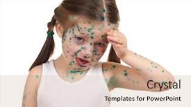  Presentation with sick child - Slide deck enhanced with sick child has the virus background and a  colored foreground