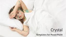 Presentation with sick child - Audience pleasing theme consisting of sick child has the virus backdrop and a  colored foreground