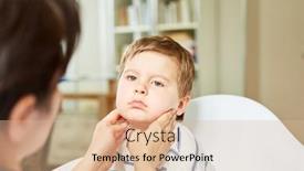  Presentation with sick child - Slide deck featuring sick-child-with-swollen-tonsils background and a lemonade colored foreground