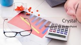  Presentation with finance - Slides enhanced with sick due to bad results background and a  colored foreground