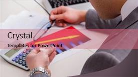  Presentation with finance teplates - Slide deck featuring sick due to bad results background and a  colored foreground