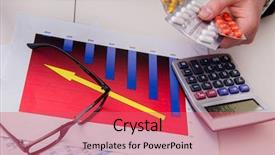  Presentation with finance - PPT theme featuring sick due to bad results background and a  colored foreground