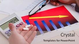  Presentation with finance to agriculture - Presentation design consisting of sick due to bad results background and a soft green colored foreground