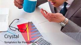  Presentation with finance - Beautiful slide deck featuring sick due to bad results backdrop and a light blue colored foreground