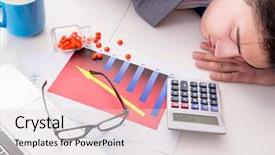  Presentation with finance teens - Audience pleasing slide deck consisting of sick due to bad results backdrop and a light gray colored foreground