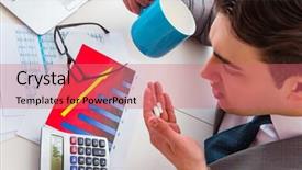  Presentation with finance - Audience pleasing PPT theme consisting of sick due to bad results backdrop and a coral colored foreground