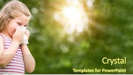  Presentation with fever - PPT theme having sick girl with hay fever background and a tawny brown colored foreground