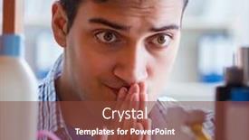  Presentation with medicines - Slides featuring sick-ill-man-looking background and a tawny brown colored foreground