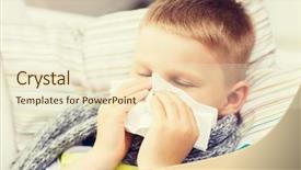  Presentation with childhood - Audience pleasing presentation consisting of sick kid - childhood healthcare and medicine concept backdrop and a cream colored foreground