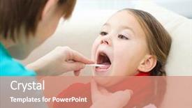  Presentation with metabolic doctor examining - Presentation theme enhanced with sick kid - doctor is examining a little background and a  colored foreground