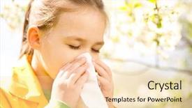  Presentation with bloom - Presentation theme featuring sick kid - little girl is blowing her background and a lemonade colored foreground