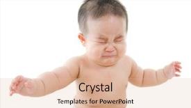  Presentation with baby sick - Presentation theme consisting of sick kid - upset asian baby boy crying background and a lemonade colored foreground