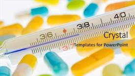  Presentation with leave - Amazing slide set having sick leave - fever thermometer and tablets symbolic backdrop and a yellow colored foreground
