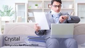  Presentation with cervical - Cool new presentation with sick leave - man in neck brace cervical backdrop and a light blue colored foreground