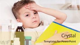  Presentation with bed - Slide deck consisting of sick little beautiful boy background and a yellow colored foreground