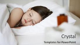  Presentation with sleeping - Audience pleasing slide set consisting of sick little girl sleeping backdrop and a white colored foreground
