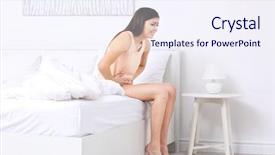  Presentation with pregnant woman - Amazing presentation having sick mama - beautiful pregnant woman suffering backdrop and a sky blue colored foreground