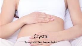  Presentation with pregnant woman in hospital - Audience pleasing presentation design consisting of sick mama - beautiful pregnant woman touching her backdrop and a lemonade colored foreground