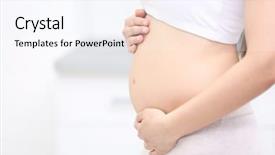  Presentation with mama - Presentation theme featuring sick mama - pregnant woman on light background background and a  colored foreground