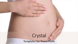  Presentation with mama - Slide deck having sick mama - pregnant woman on white background background and a  colored foreground