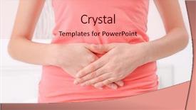  Presentation with mama - Presentation consisting of sick mama - young woman with hands background and a coral colored foreground