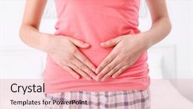  Presentation with mama - Audience pleasing presentation theme consisting of sick mama - young woman with hands backdrop and a  colored foreground