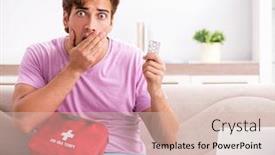  Presentation with first aid kit - Audience pleasing slides consisting of sick-man-at-home backdrop and a lemonade colored foreground