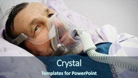  Presentation with oxygen - Audience pleasing presentation theme consisting of sick man in an oxygen backdrop and a ocean colored foreground