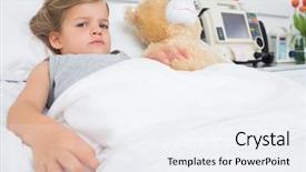  Presentation with hospital bed - Cool new presentation with sick patient - portrait of cute girl backdrop and a  colored foreground