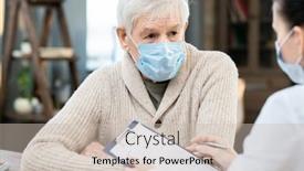  Presentation with prescriptions - Amazing presentation having sick-senior-man-in-casualwear backdrop and a soft green colored foreground