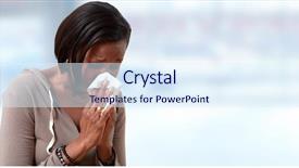  Presentation with sneezing - Audience pleasing slide set consisting of sick woman - sneezing black women backdrop and a sky blue colored foreground