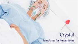  Presentation with female hospital patient - Beautiful slide set featuring up of a therapist wax backdrop and a coral colored foreground.