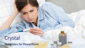  Presentation with bed - Beautiful presentation theme featuring closeup skid steer loader excavator at road construction work backdrop and a coral colored foreground