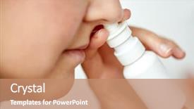  Presentation with nasal medicine - Audience pleasing slide deck consisting of sick woman using nasal backdrop and a  colored foreground