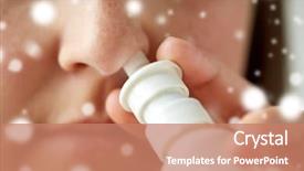  Presentation with nasal - Presentation consisting of sick woman using nasal background and a coral colored foreground