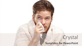  Presentation with holding hands - Cool new slide deck with sick-young-man-holding-wipes backdrop and a lemonade colored foreground