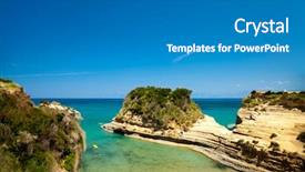  Presentation with logistics warehouses area - Beautiful slide set featuring sidari area corfu island greece backdrop and a  colored foreground