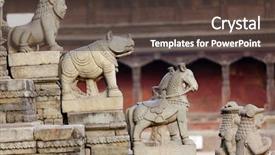  Presentation with nepal - Colorful theme enhanced with siddi laxmi temple entrance backdrop and a tawny brown colored foreground