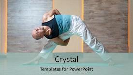  Presentation with adventure sports man - Slide set enhanced with your side - sportive man looking up background and a  colored foreground