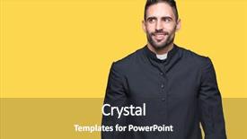  Presentation with christian - PPT theme consisting of side and staring away thinking background and a dark gray colored foreground