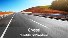  Presentation with soil red - Cool new PPT layouts with side border - empty motion blurred asphalt road backdrop and a gray colored foreground