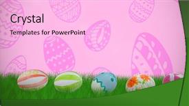  Presentation with easter - Audience pleasing presentation theme consisting of side by side against pink backdrop and a  colored foreground