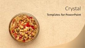  Presentation with olive - Audience pleasing slide deck consisting of side-dish-bowl-of-olive backdrop and a lemonade colored foreground