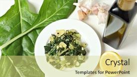  Presentation with swiss chard - Amazing slides having side dish of swiss chard backdrop and a yellow colored foreground